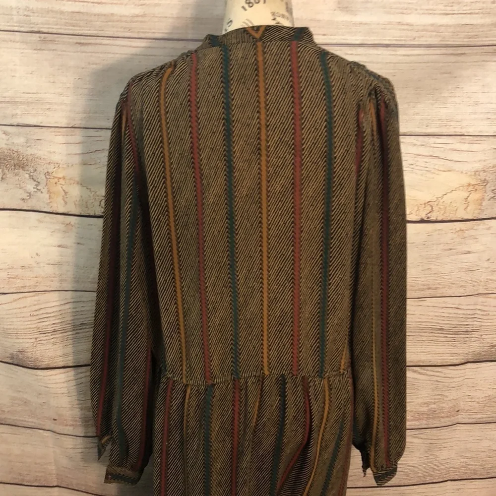 Gloria Vanderbilt Vintage Maxi Dress V-neck Size 16